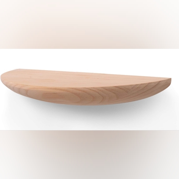 N/A Other - 1 Wall Mounted Wooden Semi-circle Floating Shelve
